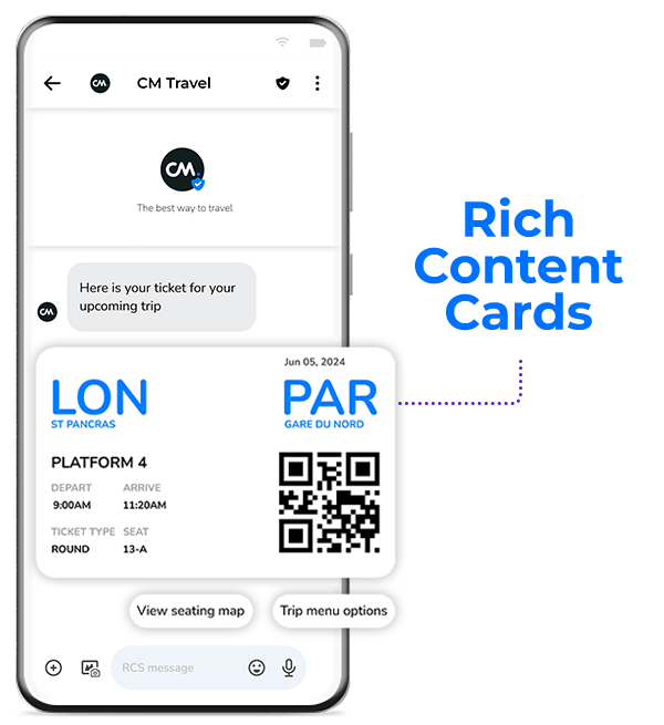 rich content cards rcs messaging